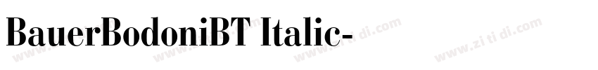 BauerBodoniBT Italic字体转换